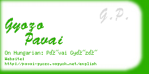 gyozo pavai business card